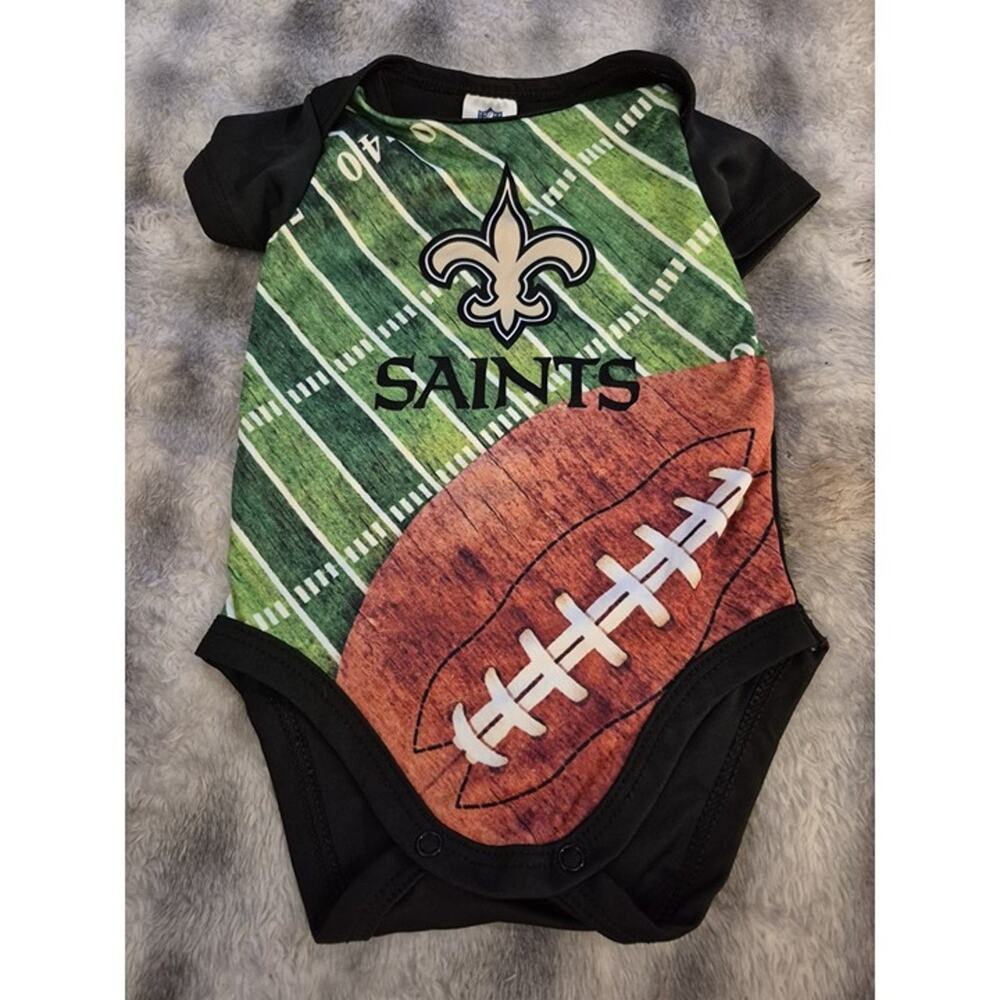 Newborn New Orleans Saints One Piece, Size 0-3 Months